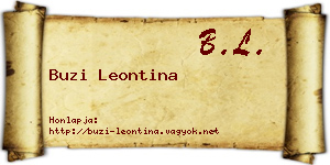 Buzi Leontina névjegykártya